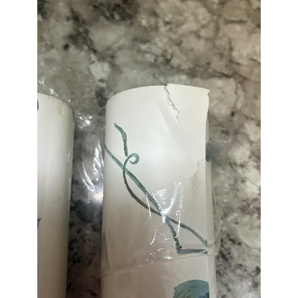 Vintage York Wallcoverings Cottagecore Botanical Fruit HI2246, 56 Sq Ft Lot Of 2